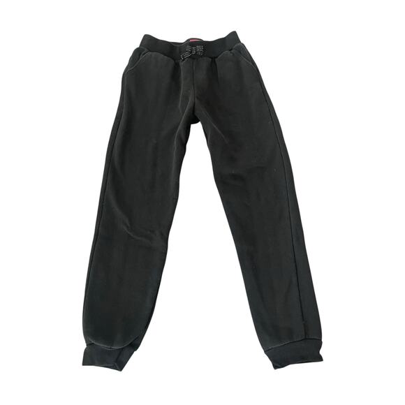 Isaac Mizrahi Girls Black Pull-On Jogger Sweatpants Youth Size large 10-12 - Picture 1 of 5